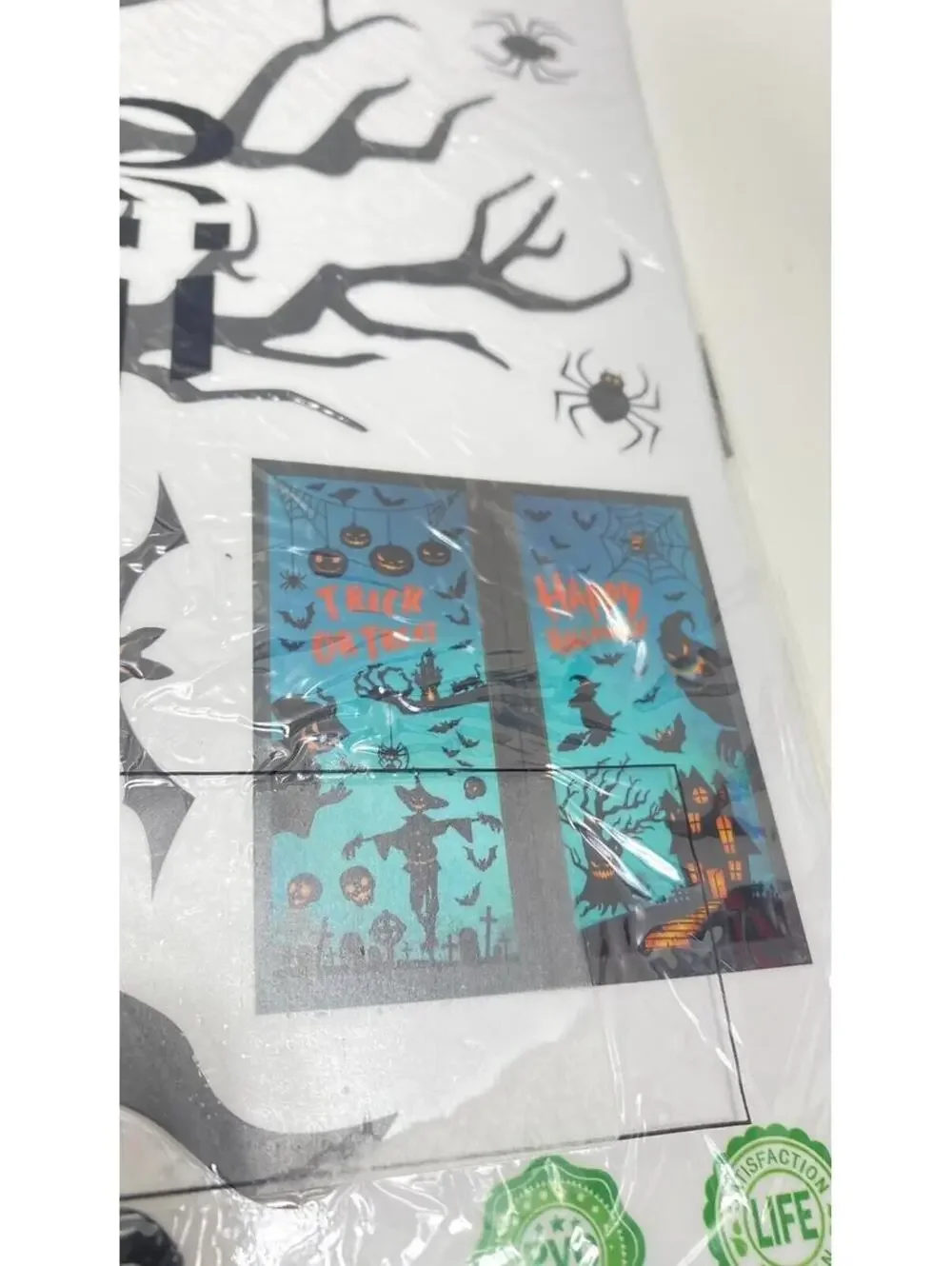Halloween Window Stickers, Cling Adhesive Window Creepy Pumpkin Decor, Brand New